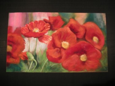 Painting titled "gentils coquelicots…" by Koki, Original Artwork