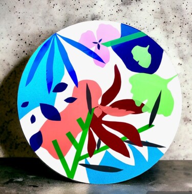 Collagen mit dem Titel "JUNGLE 2/2" von Koki, Original-Kunstwerk, Klebeband Auf Andere starre Platte montiert