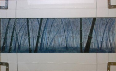 Drawing titled "blue bambous" by Koki, Original Artwork, Other