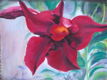 Painting titled "fleurs exotique" by Koki, Original Artwork