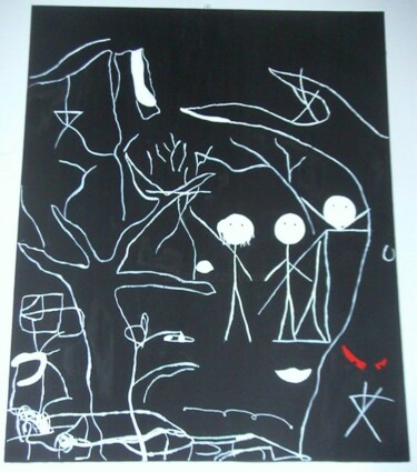 Картина под названием "BAD  DREAM" - Koki, Подлинное произведение искусства, Масло