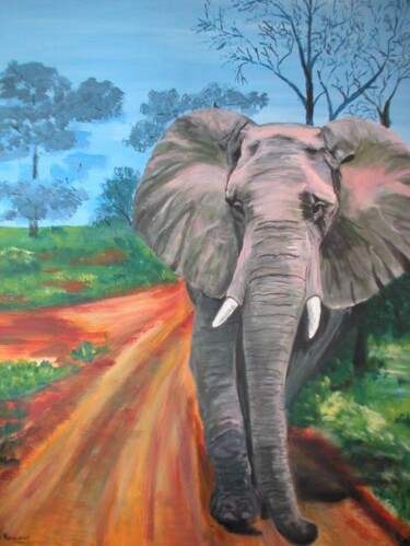 "éléphant" başlıklı Resim Koki tarafından, Orijinal sanat, Diğer