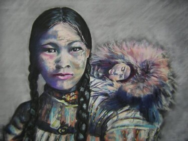 Painting titled "Inuit" by Koki, Original Artwork