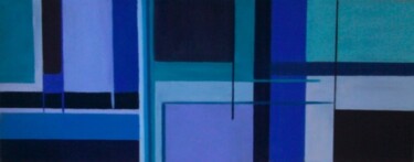 Peinture intitulée "Rythme in blue" par Koki, Œuvre d'art originale