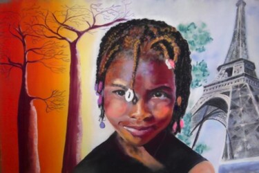 Painting titled "Afrique dans mon co…" by Koki, Original Artwork, Pigments