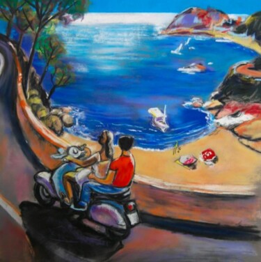 图画 标题为“Au bord de mer” 由Koki, 原创艺术品