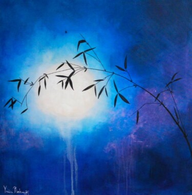 Painting titled "Under the moon" by Koki, Original Artwork
