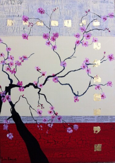 Peinture intitulée "chinoiserie-1" par Koki, Œuvre d'art originale, Huile