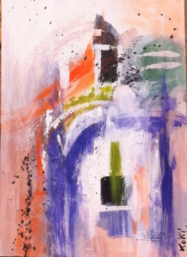 Painting titled "Marocabstraction" by Koki, Original Artwork