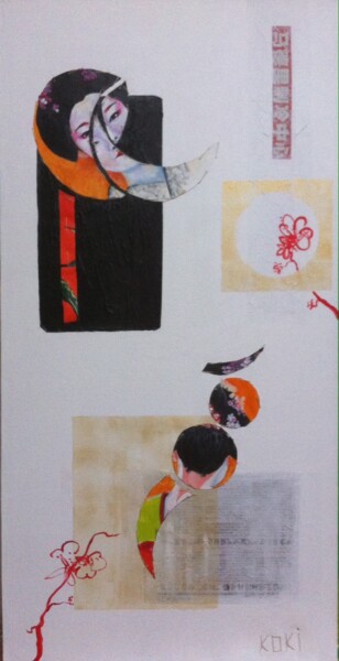 Painting titled "Chinoiserie 10" by Koki, Original Artwork