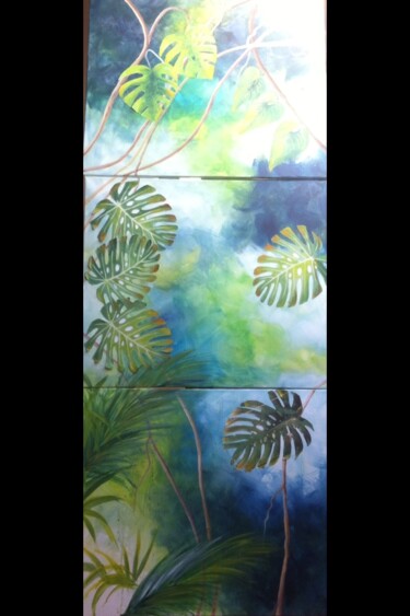 Painting titled "Ambiance tropicale" by Koki, Original Artwork