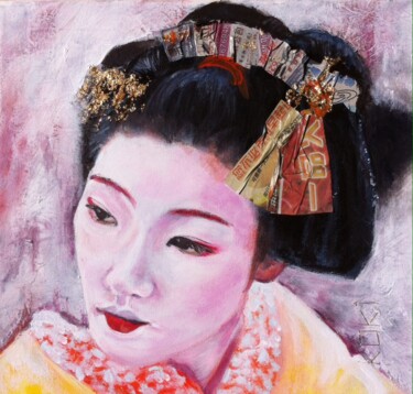 Peinture intitulée "Maiko 7" par Koki, Œuvre d'art originale