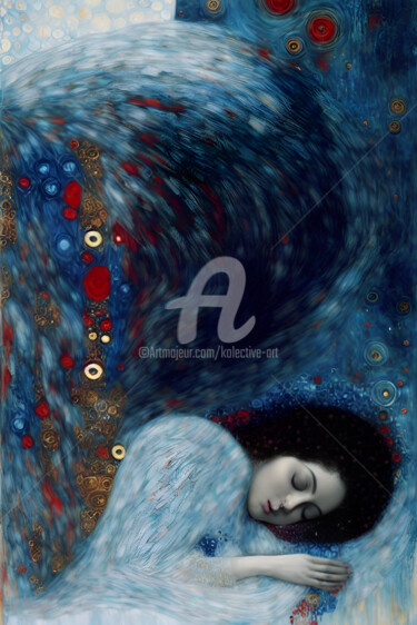 Peinture intitulée "Angel sleeping" par Kolective Art, Œuvre d'art originale, Acrylique