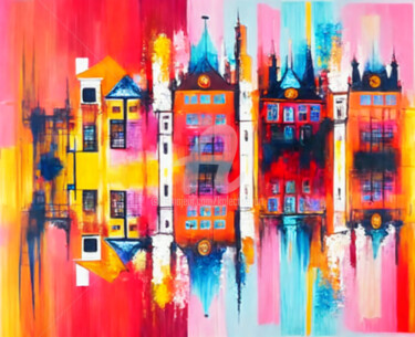 Pintura titulada "Amsterdam" por Kolective Art, Obra de arte original, Oleo