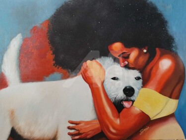 Painting titled "Good boy" by Kolective Art, Original Artwork, Oil