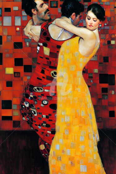 Painting titled "Last tango in Paris" by Kolective Art, Original Artwork, Oil