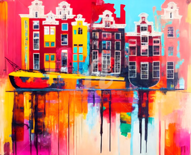 Painting titled "Rotterdam" by Kolective Art, Original Artwork, Acrylic