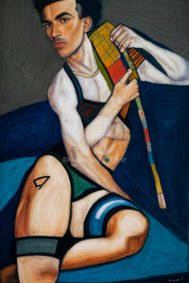 Schilderij getiteld "Vincent on my mind" door Kolective Art, Origineel Kunstwerk, Acryl