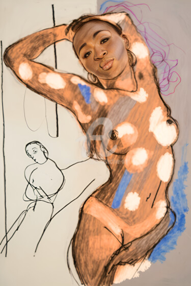 Pintura intitulada "Venus of Brooklyn" por Kolective Art, Obras de arte originais, Acrílico