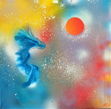 Malerei mit dem Titel "Seepferdchen #Artis…" von Kolir, Original-Kunstwerk, Sprühfarbe