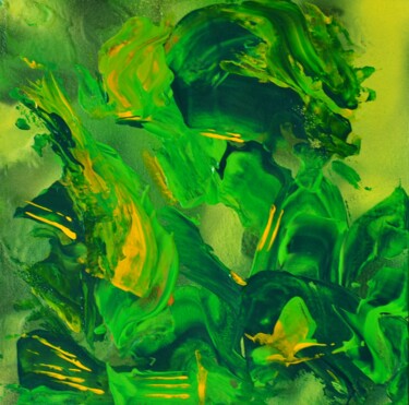 Peinture intitulée "Vert #ArtistSupport…" par Kolir, Œuvre d'art originale, Acrylique
