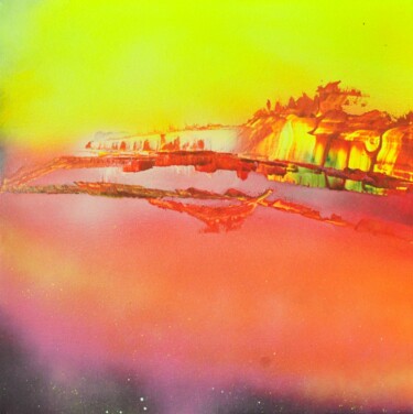 Malerei mit dem Titel "La ville #ArtistSup…" von Kolir, Original-Kunstwerk, Sprühfarbe