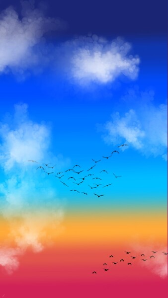 Digital Arts titled "Fly #ArtistSupportP…" by Kolir, Original Artwork, Digital Painting