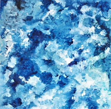 Pintura intitulada "abstrato azul 2022" por Kolir, Obras de arte originais, Tinta