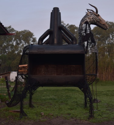 Skulptur mit dem Titel ""The Dragon"" von Komas, Original-Kunstwerk, Metalle