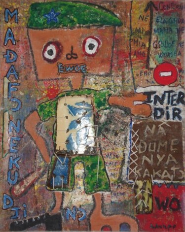 Peinture intitulée "100 titre" par Komlan Adoukpo, Œuvre d'art originale