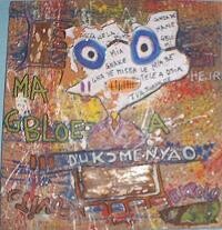 Peinture intitulée "ma gbloea? ( permis…" par Komlan Adoukpo, Œuvre d'art originale, Huile