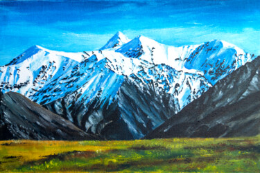 Картина под названием "Снежные горы" - Nadezhda Knyazeva, Подлинное произведение искусства, Масло