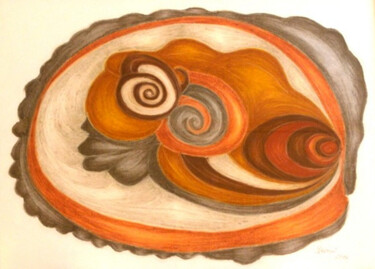 Dessin intitulée "Cat's eye" par Konchedras, Œuvre d'art originale, Pastel Monté sur Châssis en bois