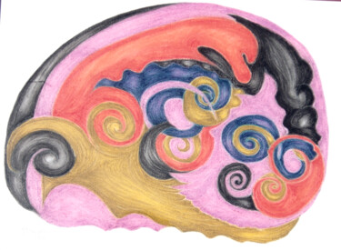 图画 标题为“Harmony” 由Konchedras, 原创艺术品, 粉彩 安装在木质担架架上