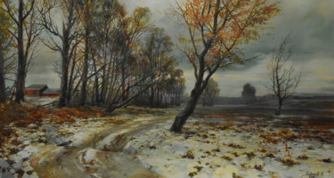Картина под названием "Белоярская осень" - Anton Kondakov, Подлинное произведение искусства, Масло