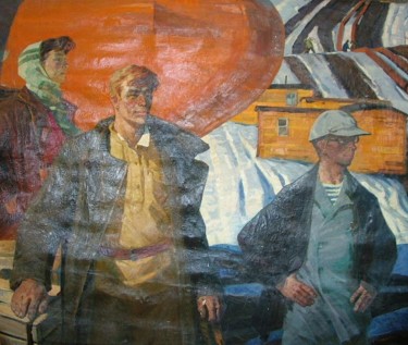 Painting titled "On a rough patch" by Boris Kondrashin, Original Artwork, Oil