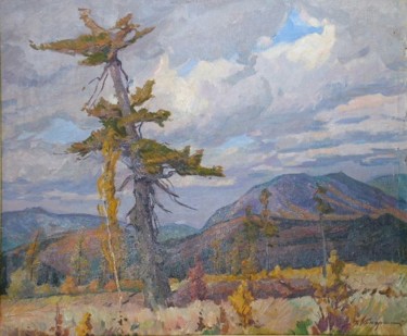 Painting titled "In the south Ural" by Boris Kondrashin, Original Artwork, Oil