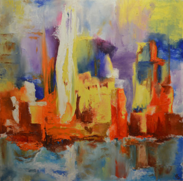 Картина под названием "New York" - Zhanna Kondratenko, Подлинное произведение искусства, Масло
