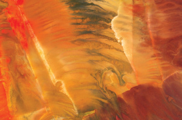 Schilderij getiteld "Flame" door Zhanna Kondratenko, Origineel Kunstwerk, Gouache Gemonteerd op Andere stijve panelen