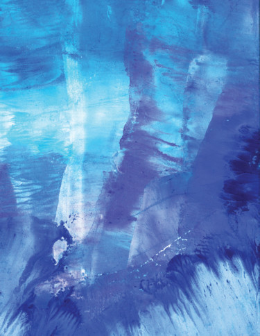 Painting titled "Antarctica" by Zhanna Kondratenko, Original Artwork, Gouache Mounted on Other rigid panel