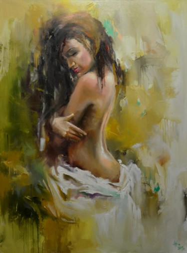 Painting titled "She" by Zhanna Kondratenko, Original Artwork, Oil
