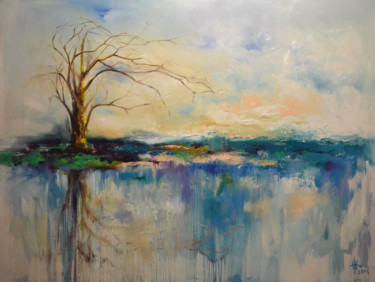 Painting titled "Reflection" by Zhanna Kondratenko, Original Artwork, Oil