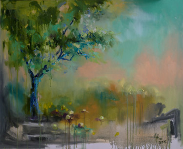 Malerei mit dem Titel "Apple tree" von Zhanna Kondratenko, Original-Kunstwerk, Öl