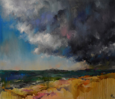 Картина под названием "Thundercloud" - Zhanna Kondratenko, Подлинное произведение искусства, Масло