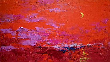 Pintura titulada "Evening in red" por Zhanna Kondratenko, Obra de arte original, Oleo
