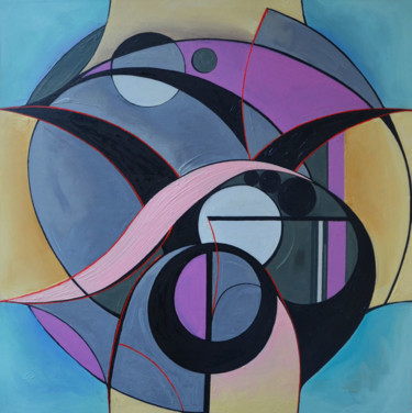 Painting titled "∞ Infinity. Composi…" by Zhanna Kondratenko, Original Artwork, Oil Mounted on Wood Stretcher frame