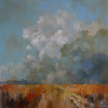Painting titled "Want of Wind" by Zhanna Kondratenko, Original Artwork, Oil Mounted on Wood Stretcher frame