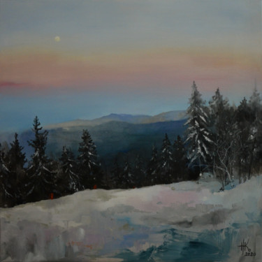 Painting titled "Holidays" by Zhanna Kondratenko, Original Artwork, Oil Mounted on Wood Stretcher frame