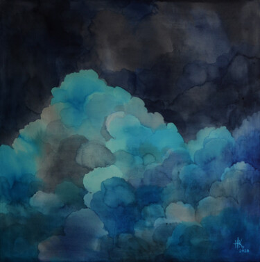Картина под названием "Rainy Wings" - Zhanna Kondratenko, Подлинное произведение искусства, Масло Установлен на Деревянная р…