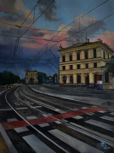 Картина под названием "Walk" - Zhanna Kondratenko, Подлинное произведение искусства, Масло Установлен на Деревянная рама для…